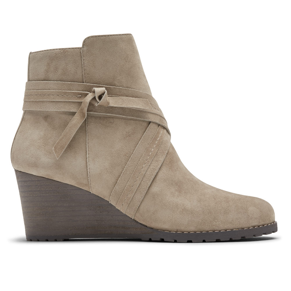 Rockport Boots For Womens Grey - Hollis X-Strap - ZE1458329